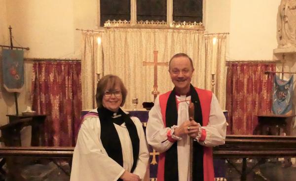 Revd Enid with Bishop Mike Feb 2023