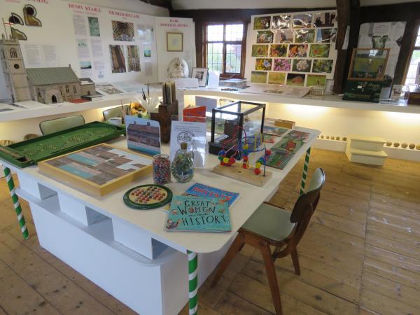 The childrens table at Laxfield Museum