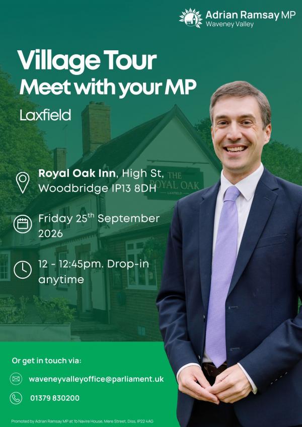 poster for Drop in session with Adrian Ramsay MP